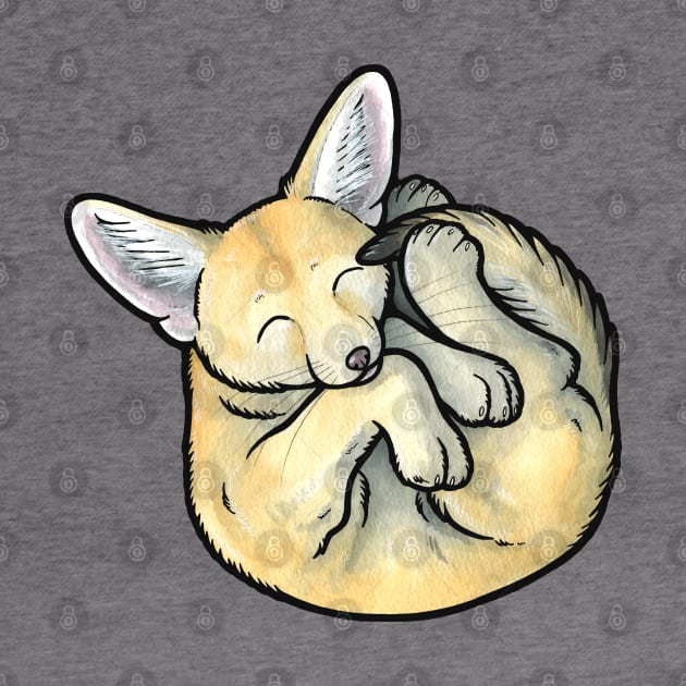 Fennec fox cub by animalartbyjess